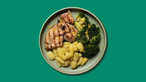 Lemon Pepper Chicken Gnocchi and Broccoli