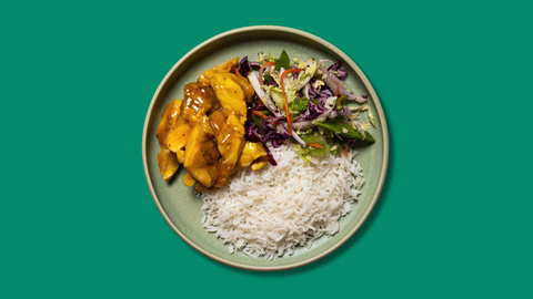 Smoked Honey Chilli Chicken with Rainbow Slaw & Jasmine Rice